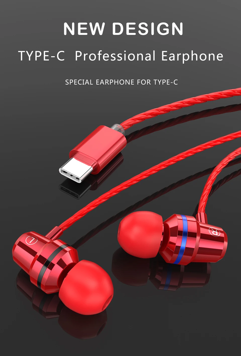 Металлические наушники PTM Bass гарнитура usb type C наушники с микрофоном для мобильных телефонов Xiaomi huawei PC Gaming