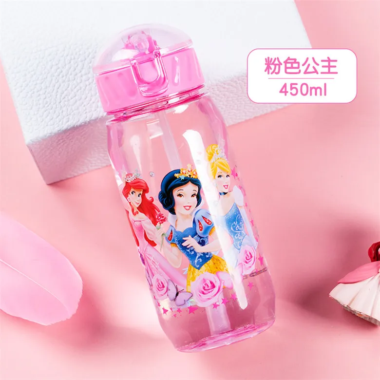 Disney Микки Маус мультфильм мальчики чашки с соломой дети Белоснежка спортивные бутылки Девочки Принцесса София чашки для кормления BPA-free - Цвет: 2