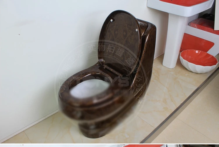 Кофе Цвет туалет цельный темно коричневый Керамика для туалета ванной античный
