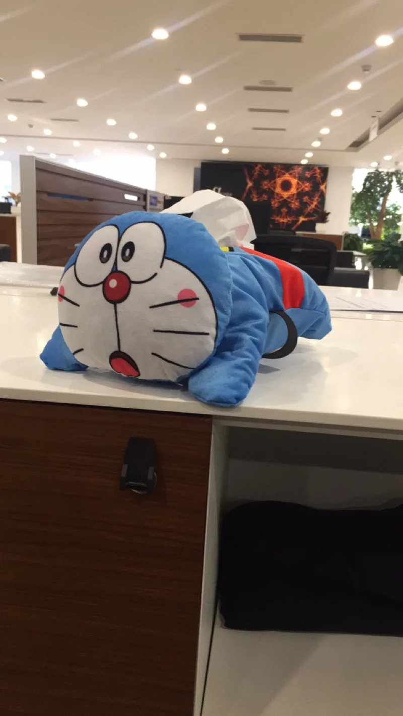 1 шт., мультяшная плюшевая подушка Doraemon, Автомобильная подушка безопасности, чехол для ремня, коробка для получения бумажных полотенец, коробка для салфеток, мягкая игрушка