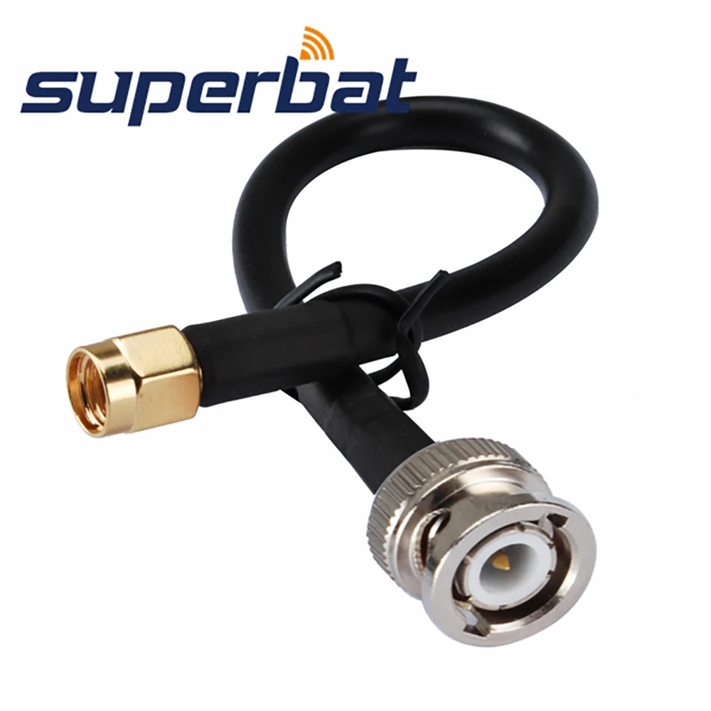 Superbat Pigtail кабель BNC штекер для RP SMA Мужской (женский) RG58 15 см удлинитель в сборе|plug