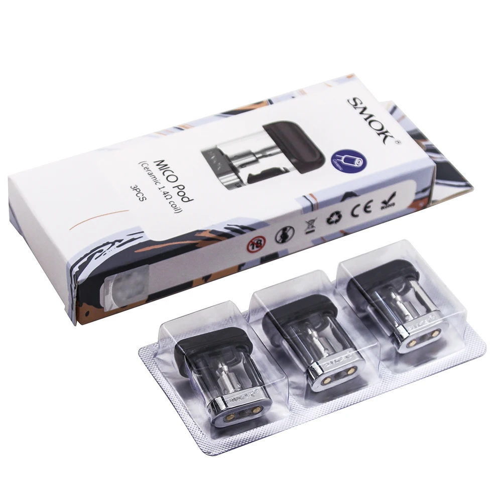 Original MICO Pod 1.7ml Capacity Regular Mesh Ceramic Coil Fit for Vape Kit Replacement Atomizer Tank | Электроника