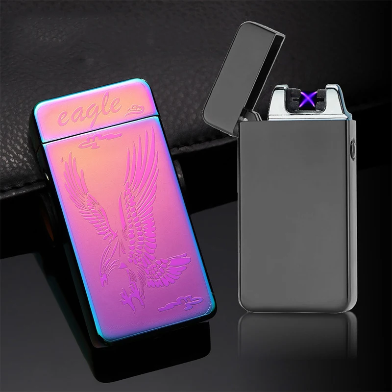 Двухдуговой USB Электрический металлический беспламенный фонарь Плазменные