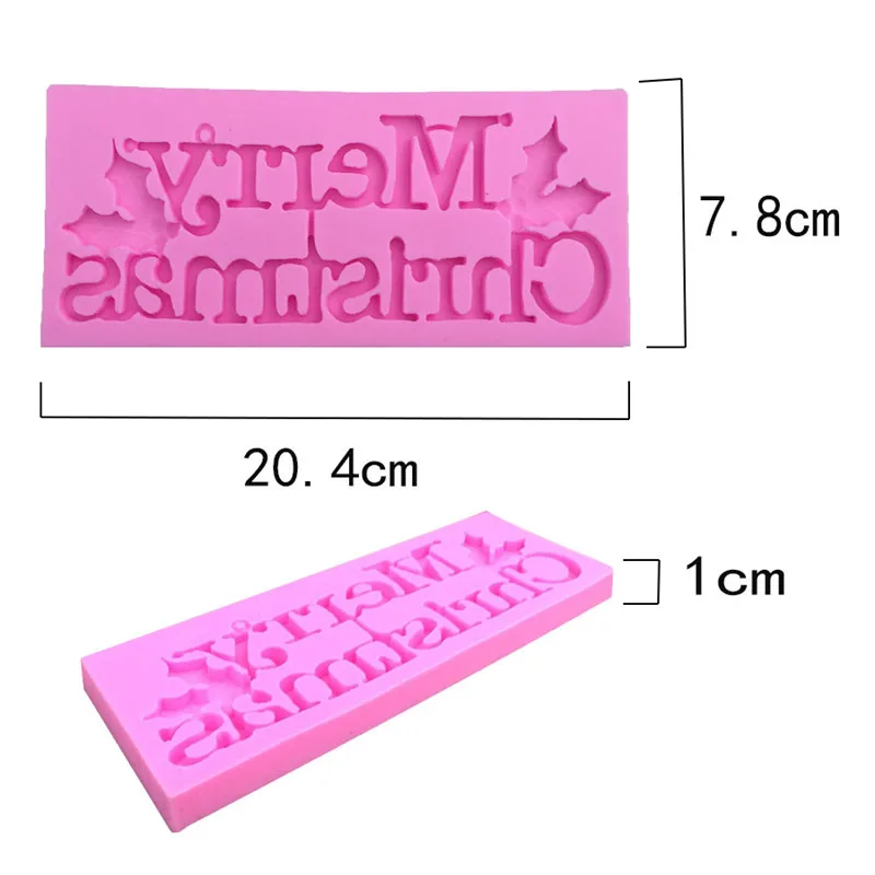Christmas MerryChris Chocolate Molds Silicone Embossed Cake Mold Biscuits Fondant Mould DIY Cookies Baking Decorating Tools | Дом и сад