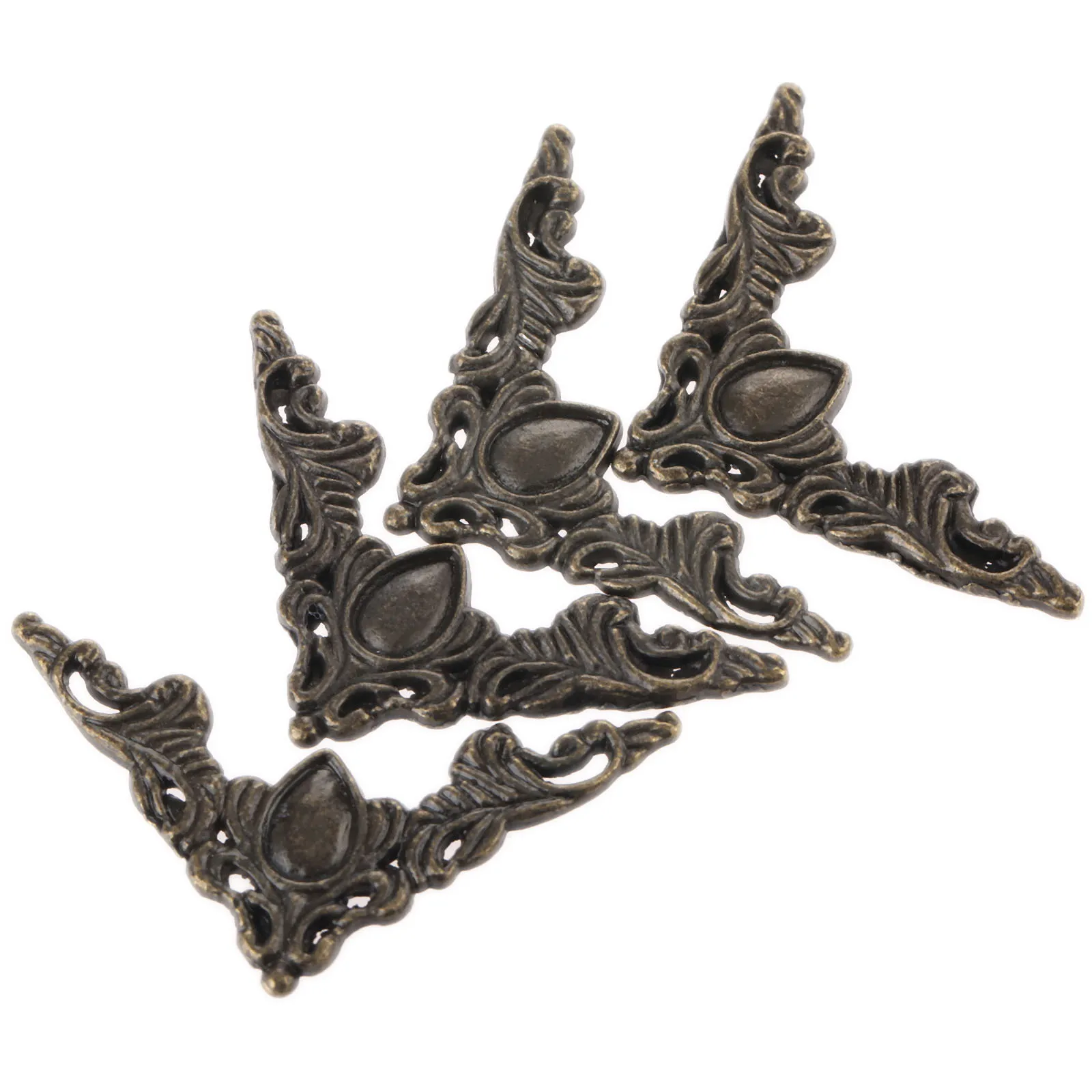 Мебельная фурнитура 4 шт. античный угловой кронштейн Подарочная коробка для