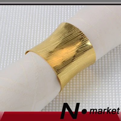 Заводская распродажа модное Открытое кольцо для салфеток 18K золото простые