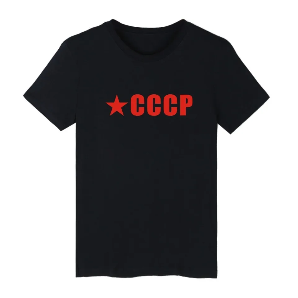 Zomer t-shirt CCCP T-Shirt Mannen Vrouwen Populaire Mode Korte Mouw T-shirt Katoen Casual Harajuku Summer Cool Tops | Мужская одежда