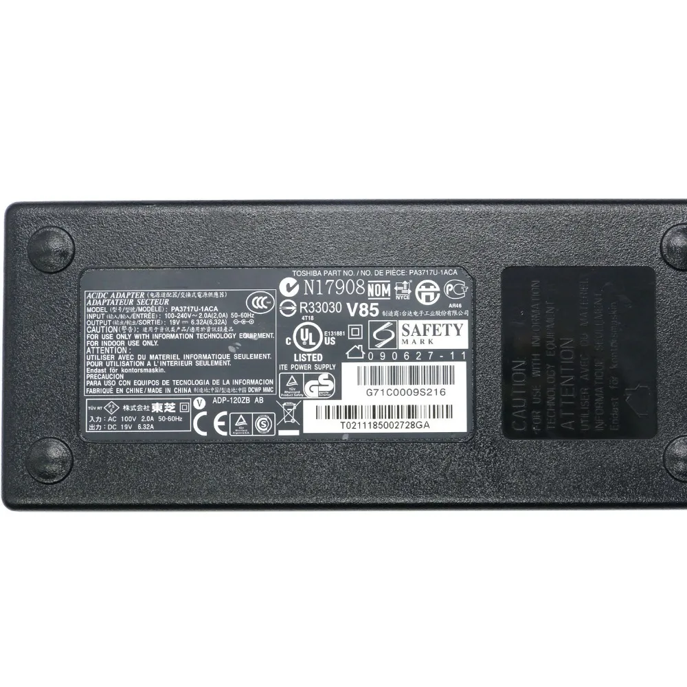 Натуральная 120 W 19 V 6.32A 5 5*2 мм адаптер переменного тока Мощность зарядное