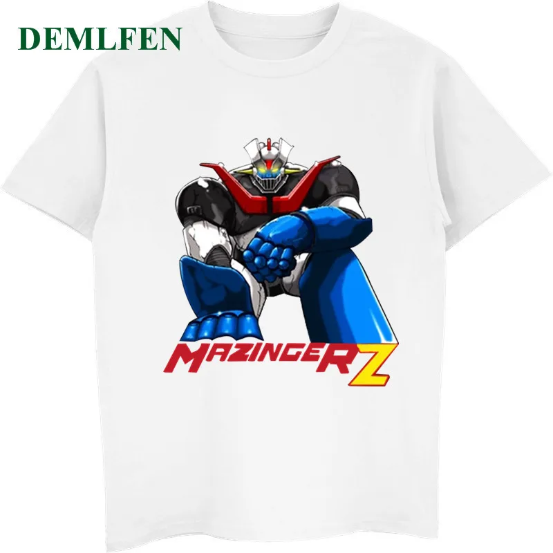 Мужская хлопковая футболка с коротким рукавом и круглым вырезом Mazinger Z