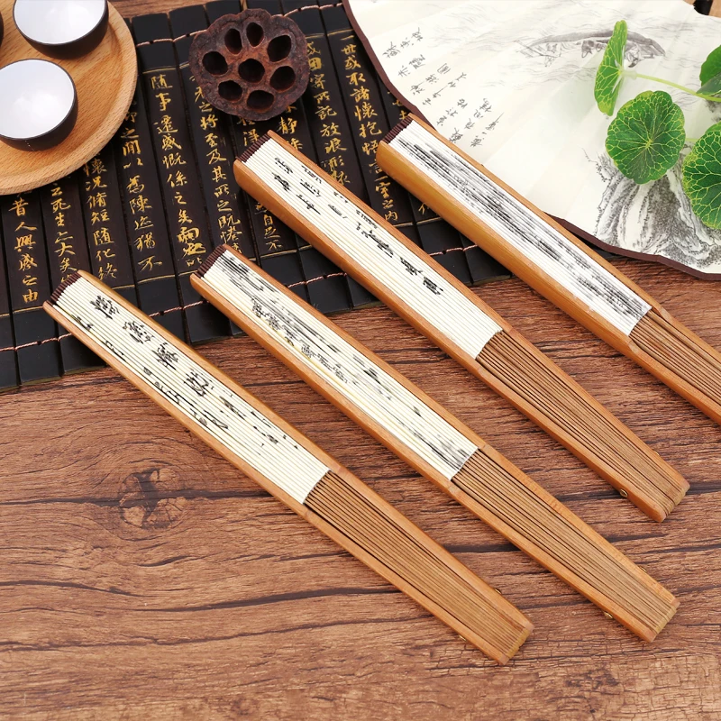 Китайский стиль мужской вентилятор складной древний основной цвет Hanfu съемки