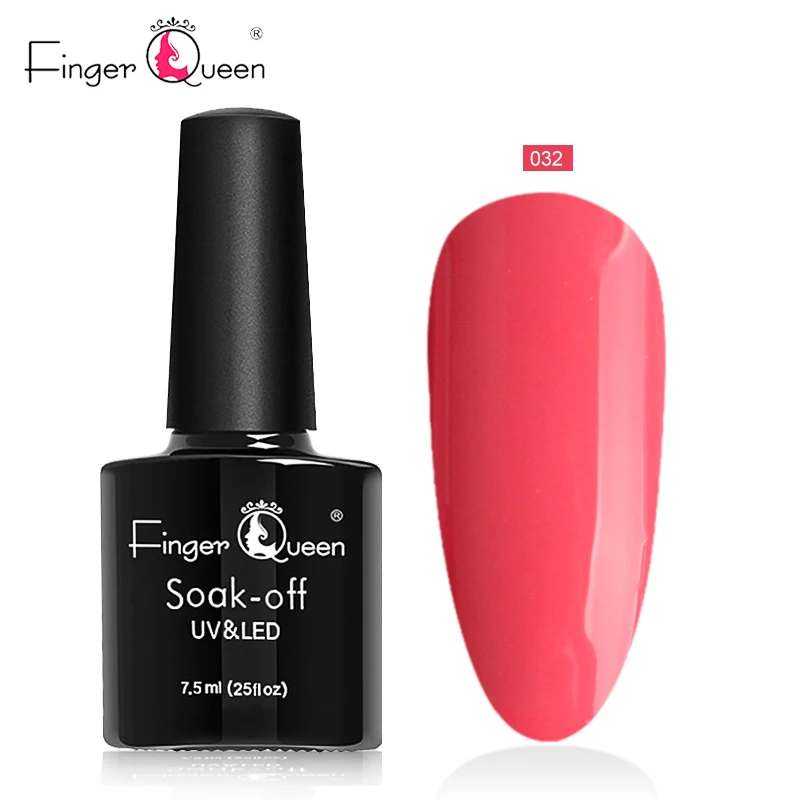 FingerQueen известный бренд Led гель 1 шт. 7,5 мл 26 цветов лак Блестящий УФ гель для ногтей прочный клей высокого качества ногтей - Цвет: GEL-16