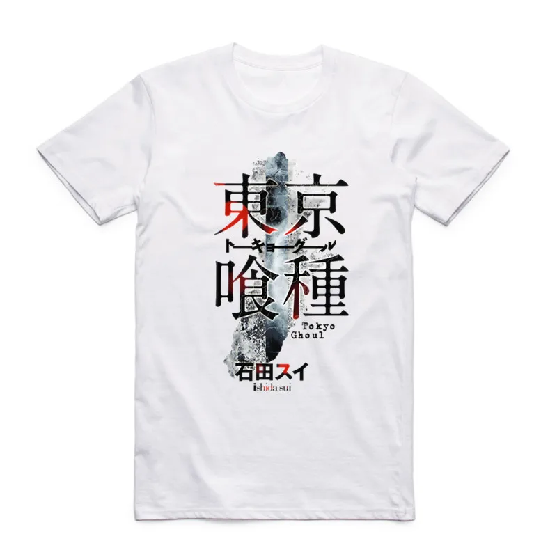 Новая модная мужская футболка с принтом Токио Гуль Аниме С Круглым Вырезом - Фото №1