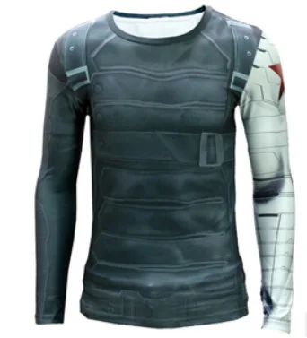 Высокое качество зима чудеса капитан Америка 2 2015 солдат clothing 3 d super HeroJersey