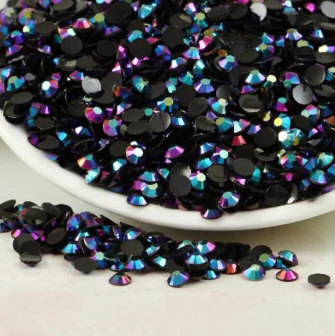 Блестящие фиолетовые стразы с плоской задней поверхностью 2 мм 3 4 5 6 цвета