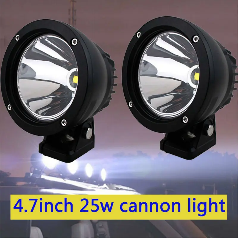 

25W 4.5" inch Led Cannon Round Spot Driving Light Work Lamp Offroad 4WD Truck Motorcycle Marine Boat Auto Car Styling Spotlights