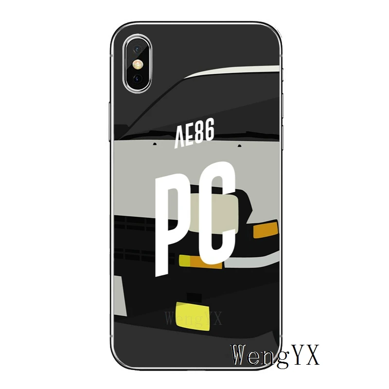 Initial D Ae86 роскошь для Apple iPhone 8 7 plus 6s 6 plus X XR XS Макс SE 5S 5c 5 4S 4 ТПУ Мягкая Телефон Чехол - Цвет: Initial-D-Ae86-A-08
