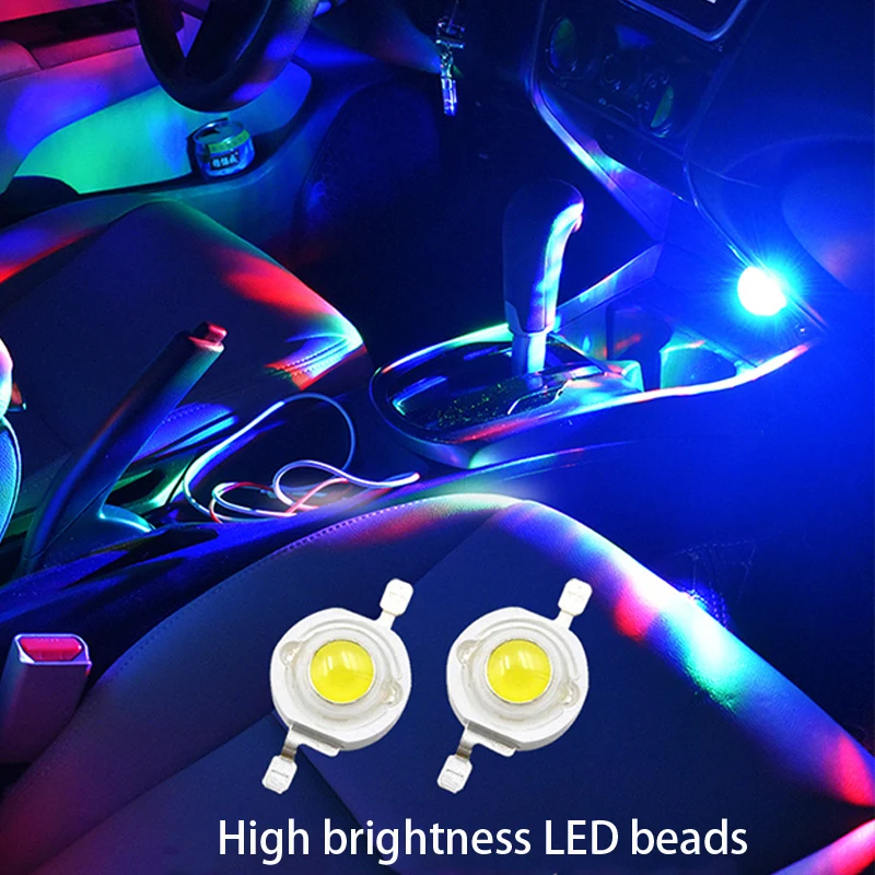 Светодиодный светильник для автомобиля декоративный RGB интерьерный свет беспроводная атмосферная лампа 4 шт./компл. красочный пульт дистанционного управления светодиодная лента украшение автомобиля