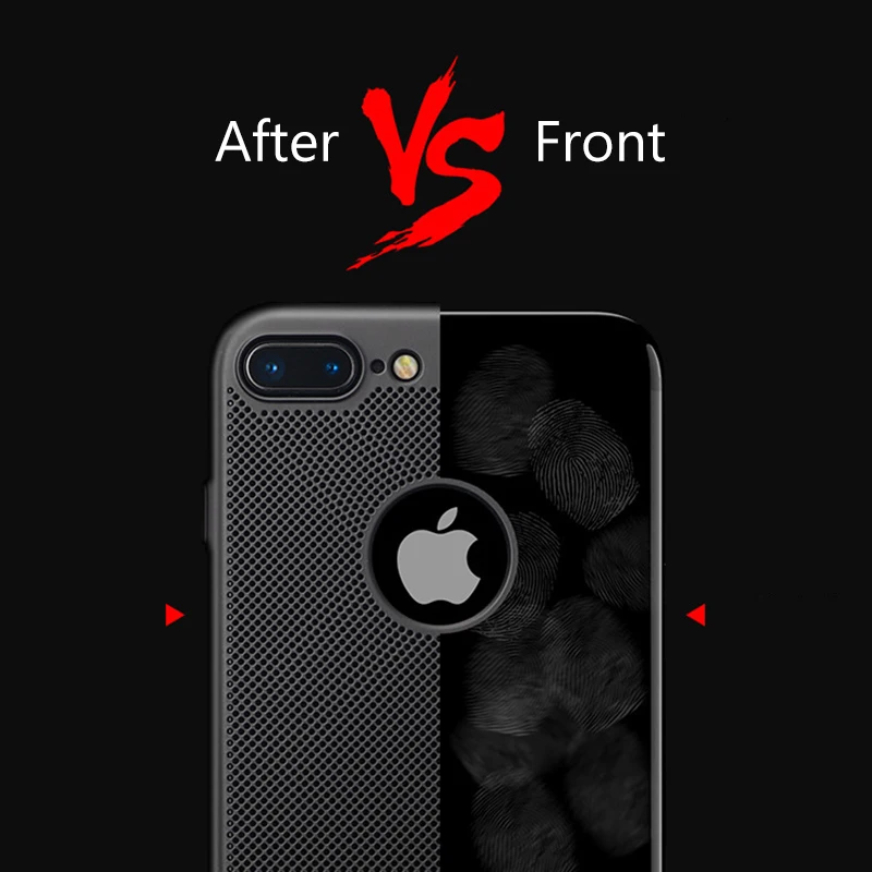 Breathable Cases For iPhone X 7 8 Plus Back Cover Soft Ultra-thin Case 6 6s Solid Color Phone Telefone Caixa |