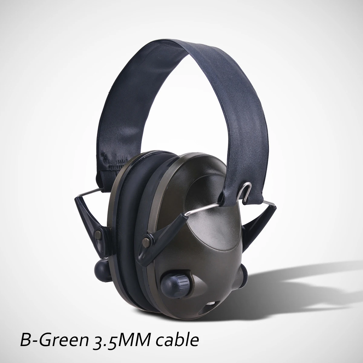 B-Green 3.5MM cable Тактическая гарнитура, активные наушники с шумоподавлением, умные звуконепроницаемые наушники для стрельбы, звукосниматели, защита от шума - Цвет: B-Green 3.5MM cable