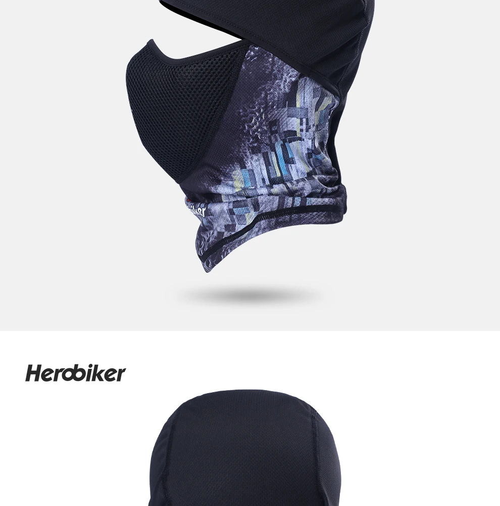 HEROBIKER мотоциклетная маска Балаклава маска для лица мото маска летний Тактический шлем Лыжный Велоспорт мотоциклетная Маска Тушь мото