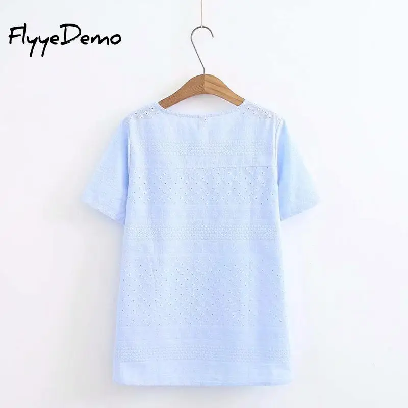 4XL размера плюс с рисунком пингвина вышивкой Женские топы коротким рукавом 2020