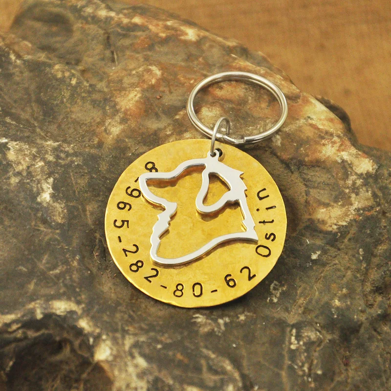 Персонализированная бирка для собаки австралийского овчарки именная домашнего