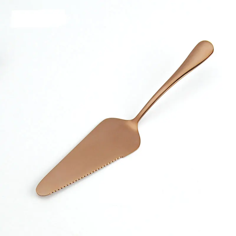 Rose Gold Торт инструмент многоразовые нож для пиццы лопатой колеса Кухня выпечки инструмент зубчатым краем торт сервера сыр десерт тесто лопаточкой 1 шт - Цвет: Rose Gold