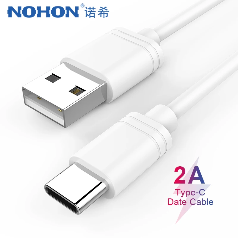 Зарядный кабель NOHON USB Type C для Samsung Gaxaly S8 S9 быстрой зарядки Oneplus Xiaomi Mi5 Mi6 телефона 2