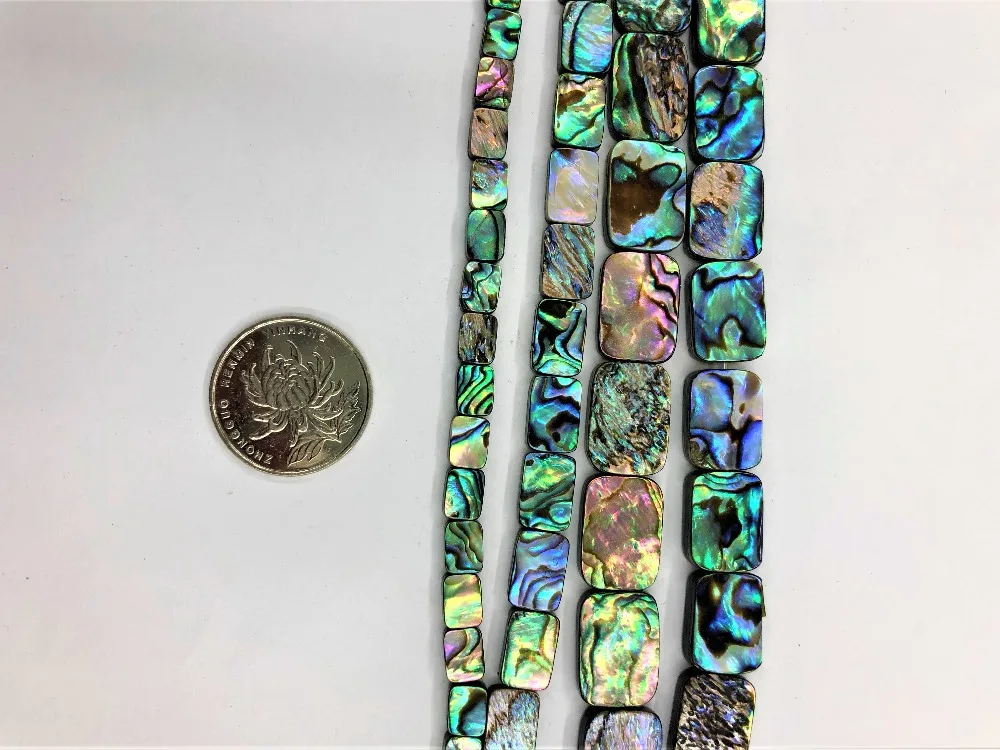 

8x12mm,12x16mm Abalone Rectangle Abalone Shell Beads Loose beads For Jewelry Making Beads Strand 15 inches Wholesale For DIY