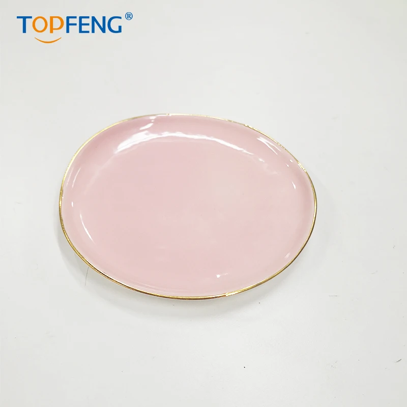 TOPFENG 5 &quotКерамическая элегантная розовая десертная тарелка для кухвечерние НКИ