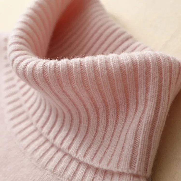 Shuchan Warm Knitted Sweater For Women 100% Cashmere Women's Turtleneck Pullovers Dot Clothes Winter Womens 2018 | Женская одежда