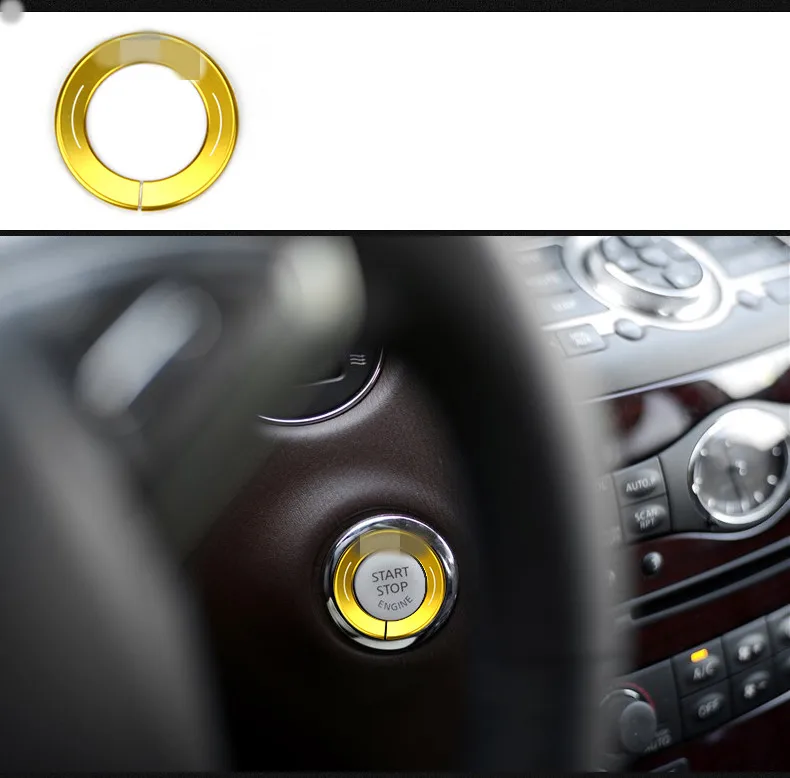 Для Infiniti qx50 кольцо зажигания навигационная вращающаяся кнопка звук кондиционер вращающаяся кнопка украшение интерьера аксессуары