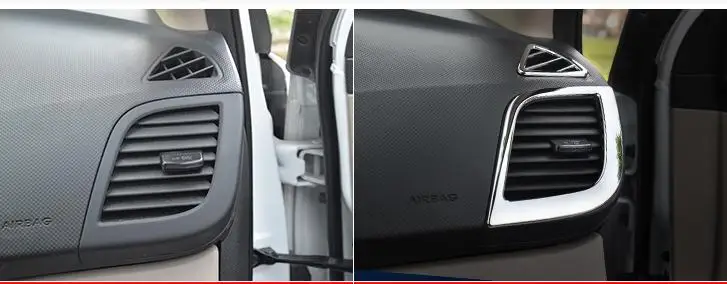 Автомобильный выход для кондиционера 6 шт. ABS хромированные аксессуары Hyundai Solaris