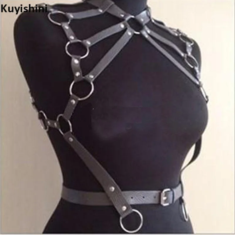 Женский кожаный ошейник ручной работы с лямкой на шее | Аксессуары для одежды