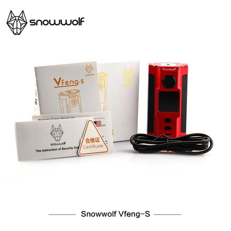 Электронная сигарета оригинал Snowwolf Vfeng S 230 W коробка мод питание от двух 18650