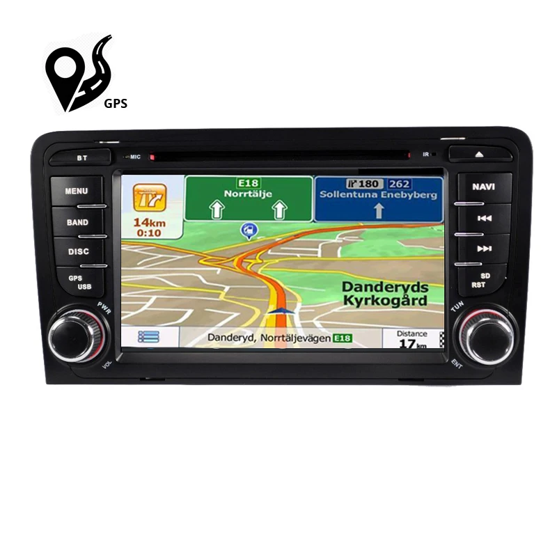 2 din Navi Автомагнитола для Audi A3 2002-2011 Автомобильный мультимедийный dvd-плеер gps Навигация стерео для Audi 8P A3 Авторадио 8P1 экран