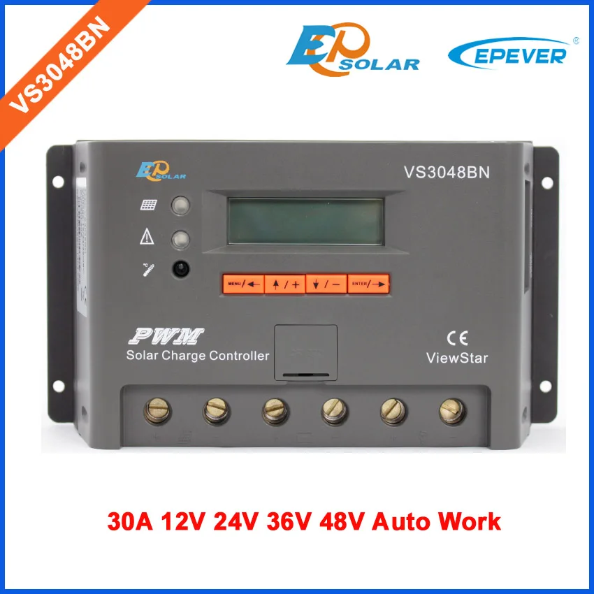 

VS3048BN 30A controller solar power bank regulator 30amps LCD display Screen EPEVER EPsolar 12V/24V/36V/48V automatic work