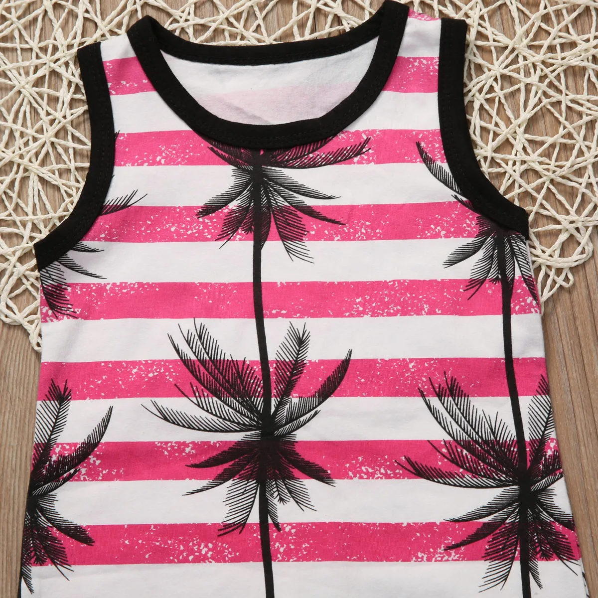 Модная детская одежда с кокосовой пальмой 2017 комбинезон для маленьких девочек