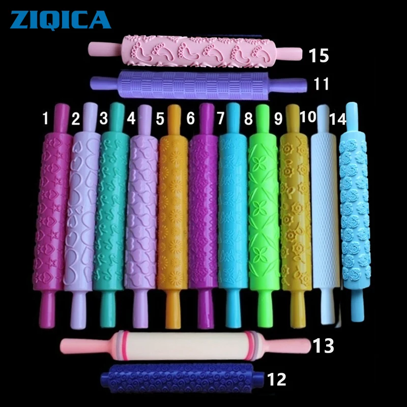 ZIQICA Fondant Baking Cake Embossed Rolling Pin Printing Die Stick Pattern | Дом и сад