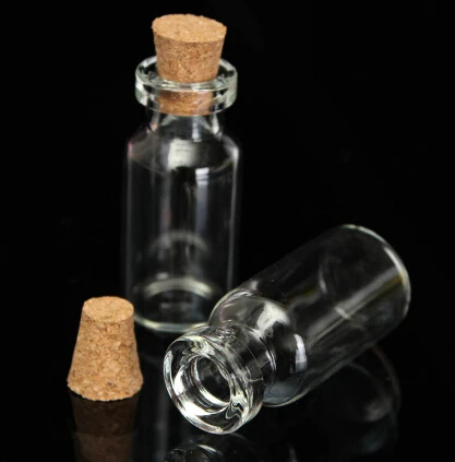 20PCS Mini Small Tiny Empty Clear Wishing Vials with Cork Glass Bottles Jars Containers 22*40*12.5mm 7.0 ML | Дом и сад