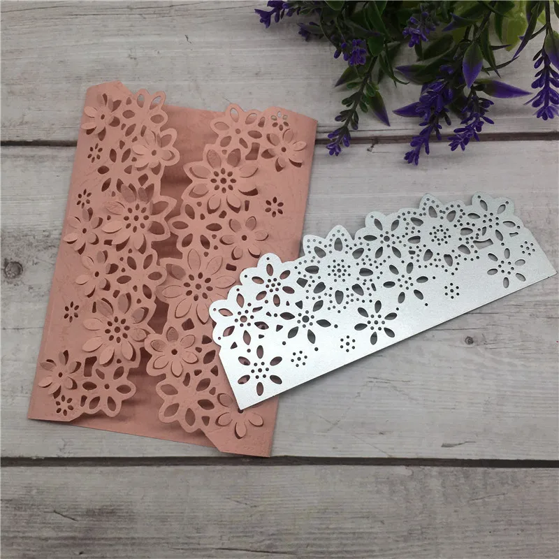 

Metal Steel Cutting Dies Silver New Arrival Flower For Scrapbooking Album Paper Card Dies Stencil Craft New Template 135x52mm
