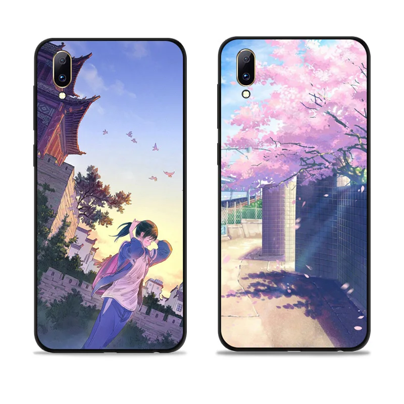 Чехол для Vivo V11 чехол s Coque VivoV11 в стиле кампуса Мягкая силиконовая задняя крышка с
