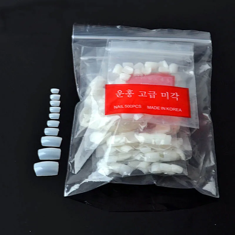 500 искусственные акриловые накладные ногти с полным покрытием для ногтей