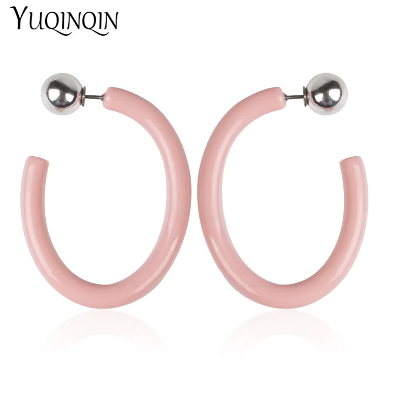 Модные женские серьги из смолы большие геометрические зеленые акриловые для