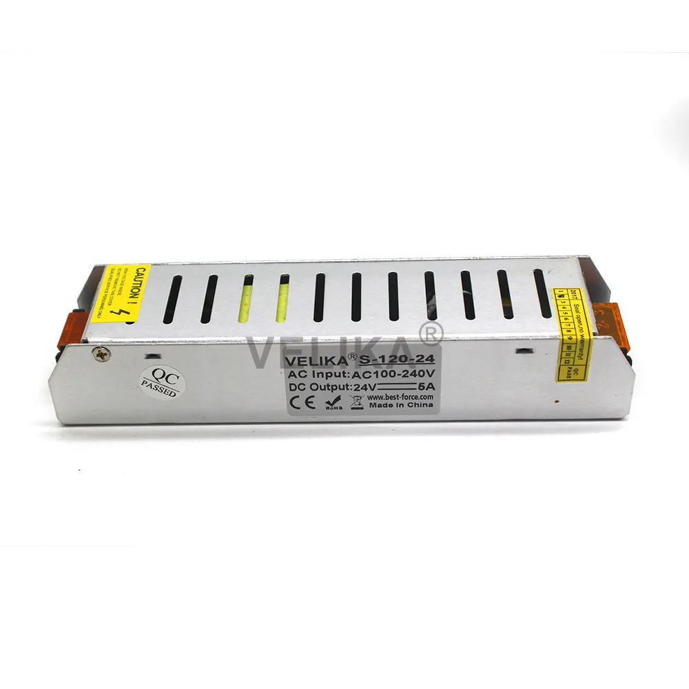 Лучшее качество 24V 5A 120W Драйвер импульсного источника питания AC 100 240V вход в dc24v