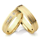 Классический набор обручальных колец для мужчин и женщин, обручальные кольца золотого цвета для влюбленных anillos anel