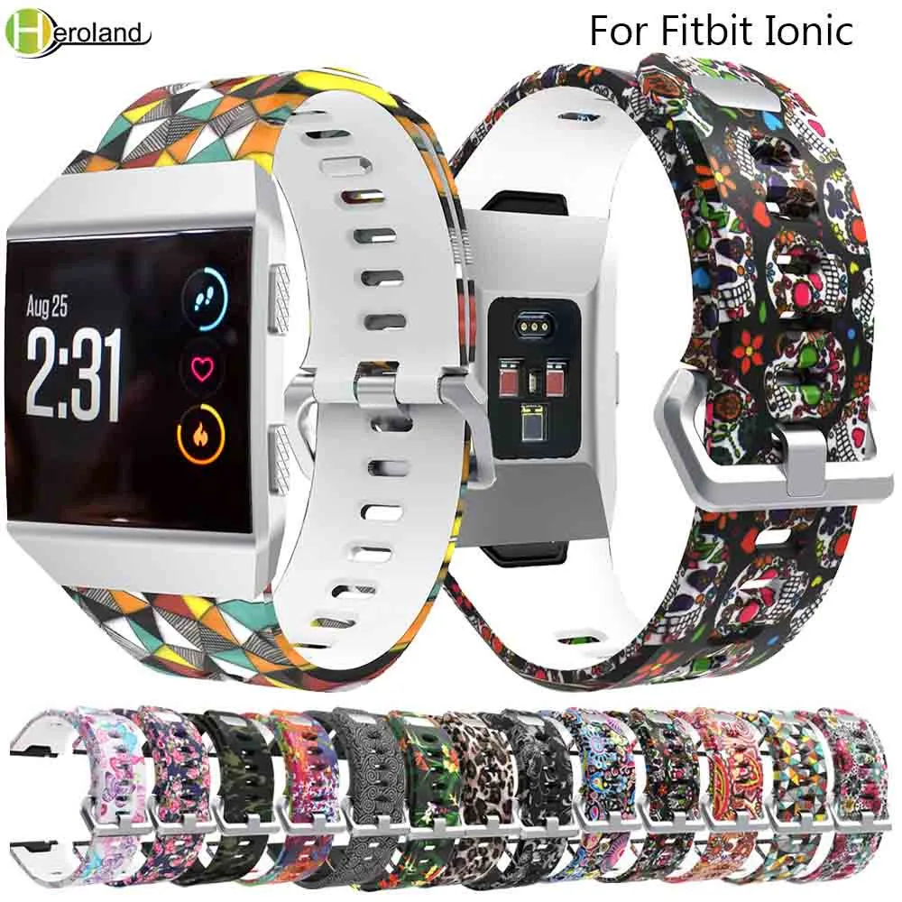 Спортивные Мягкие силиконовые часы ремешок для Fitbit ионной умные часы ремешок фитнес замена Браслет дышащий браслет красочные