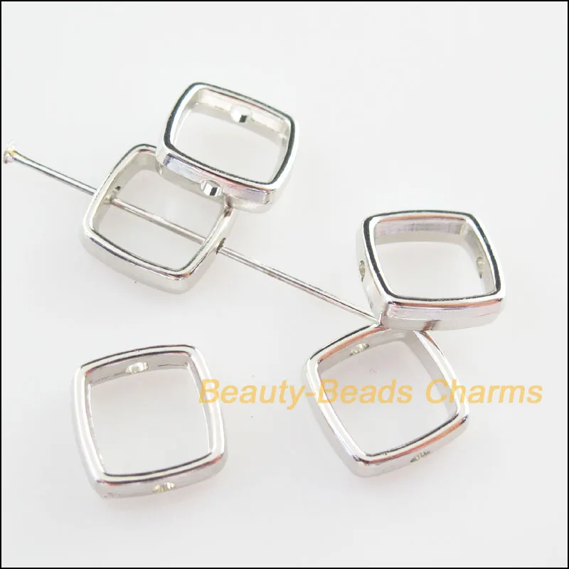 Новый 80 шт. тупой Серебряный Металл с гальваническим покрытием акриловые