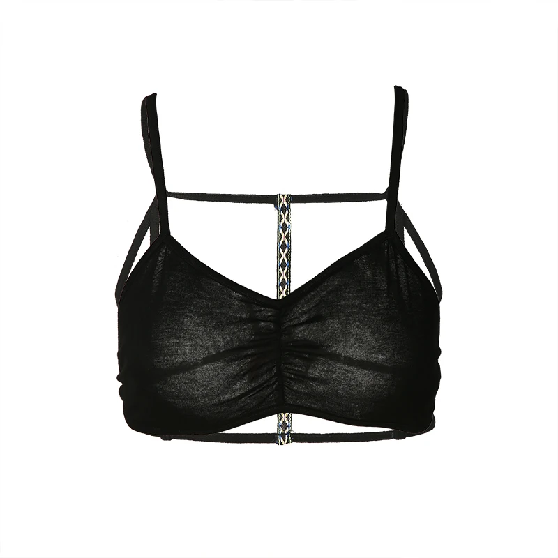 Missomo Fashion 2017 Black Basic Bra Women Sexy Belt Halter Cross Back Crop Top Ladies Street Bikini Style Bralettes Female|bra women sexy|basic