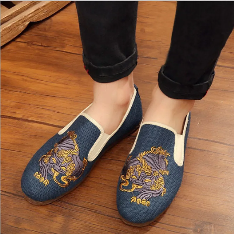 Hand-woven new cotton and linen men casual shoes Non-slip espadrilles with breathable beef tendon sole ethnic wind | Обувь